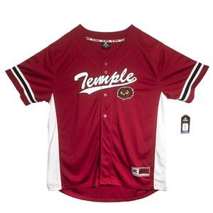 Temple University Baseball Jersey Men's XXL Embroidered NWT Licensed